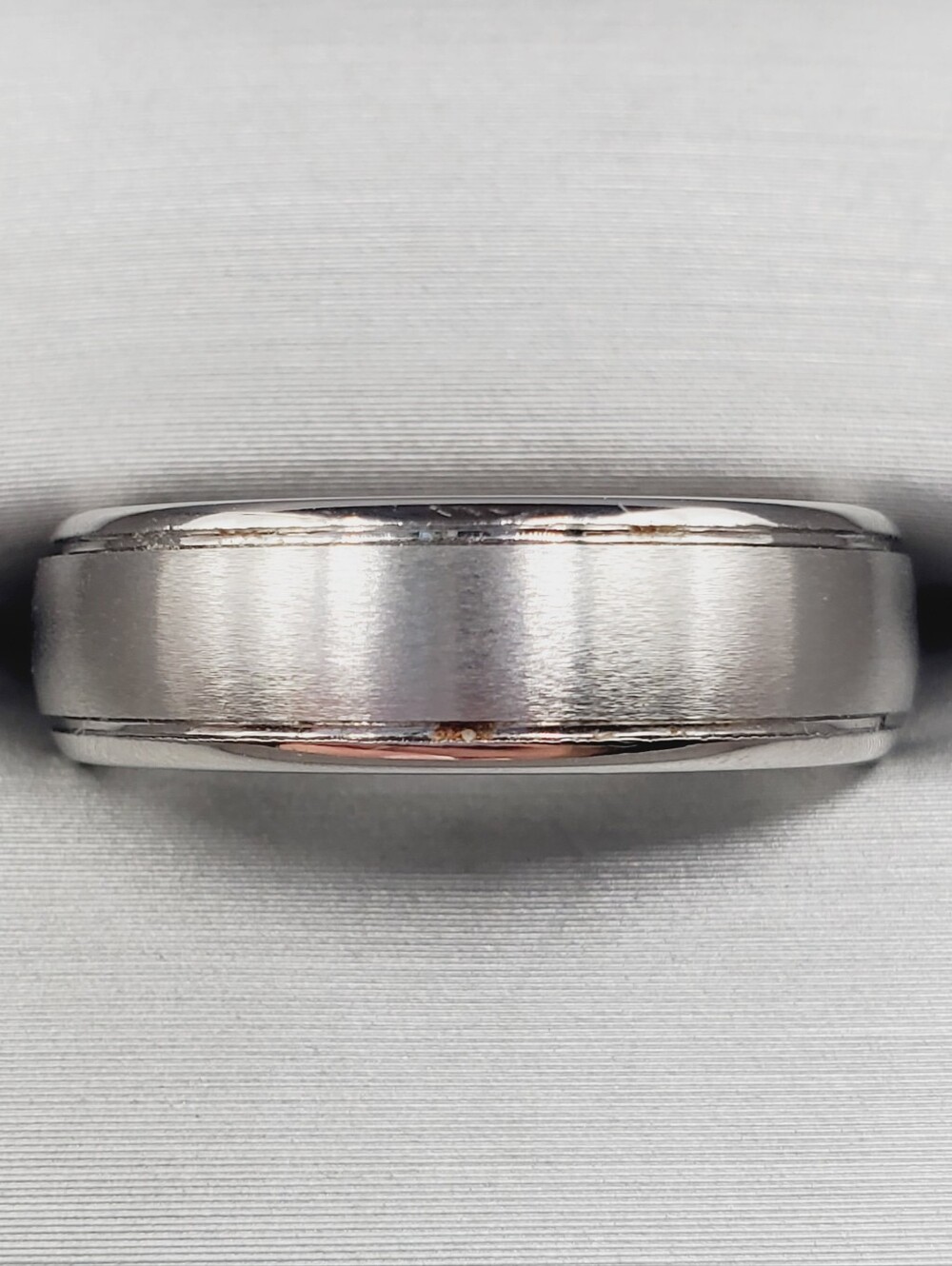 Men's Brushed Silver Tungsten Comfort-Fit Wedding Band Unisex Ring